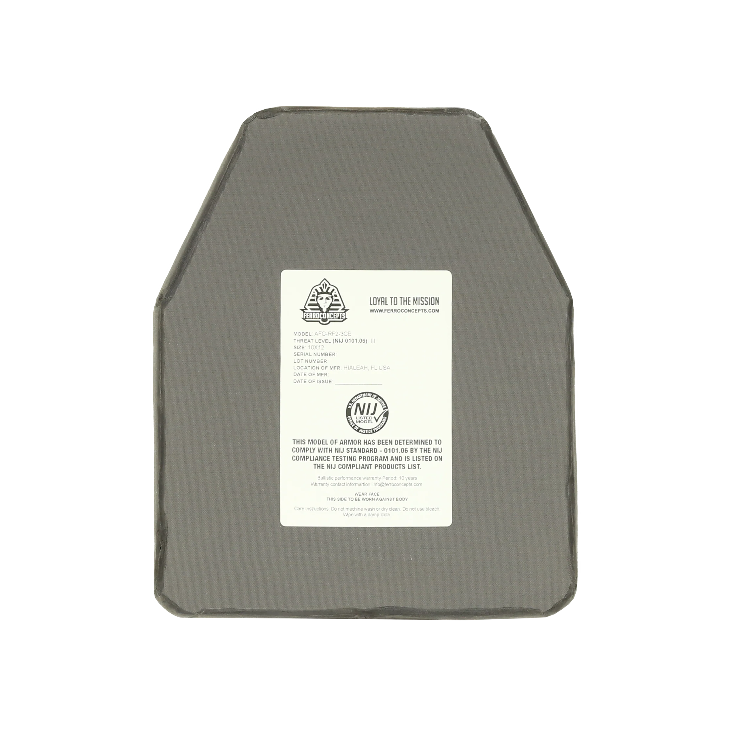 Armor Plate Set - Ceramic Composite Level III Special Threat - Medium (10x12) - Image 4